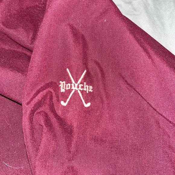 VTG AM A PLAYER Golf Maroon Pullover Windbreaker Jacket Sz Med - Picture 7 of 9